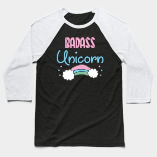 Bad Rainbow Unicorn Baseball T-Shirt